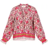 Usha Bluse Frauen rot mehrfarbig