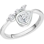 Zeeme Silber Ring Silber 925 rhodiniert mit Zirkonia weiß