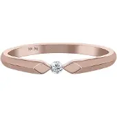 Cai Ring 925 Silber rosévergoldet mit Zirkonia