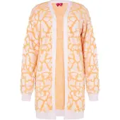 Mymo Strickjacke Frauen orange rosa