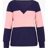 Usha Bluse Frauen Blaue Streifen