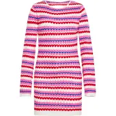 Mymo Kleid Frauen Wollweiß Mehrfarbig