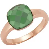 Jamelli Ring 925 Silber Quarz grün (beh.)