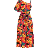 IZIA Kleid Frauen gelb mehrfarbig