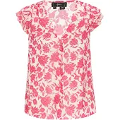 Faina Bluse Frauen rosa weiß