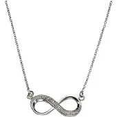 Firetti Silber Halskette Silber 925 mit Unendlichkeitszeichen 45cm lang