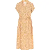 Usha Kleid Frauen gelb weiß