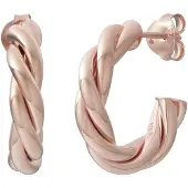 Cai Creole 925 Sterling Silber rosé vergoldet twisted medium