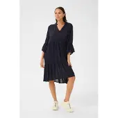 Kaffe Midikleid "Damen Kleid KAmarianah", Damen, Gr. 44, N-Gr, blau (midnight marine), Obermaterial: 100% Viskose LENZING ECOVERO CV LenzEcov., Kleider Midikleid