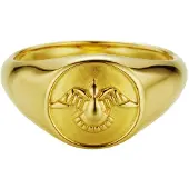 Cai Ring 925/- Silber vergoldet Taube Siegelring