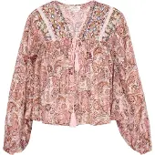 Usha Bluse Frauen hellrosa mehrfarbig
