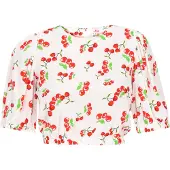 Mymo Bluse Frauen weiß mehrfarbig