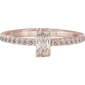 Cai Ring 925 Sterling Silber rosé vergoldet mit Zirkonia