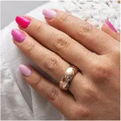 Zeeme Stainless Steel Ring Edelstahl rosé-vergoldet 8mm breit