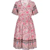 Usha Kleid Frauen hellrosa mehrfarbig