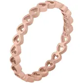 Cai Ring 925/- Sterling Silber rosévergoldet Herz Stacking