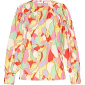 Usha Bluse Frauen mehrfarbig rot