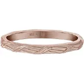 Cai Ring 925 Silber rosévergoldet Flechtoptik Stacking