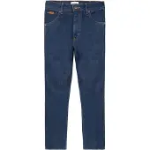 Wrangler Straight Dark Stone Heren Regular Fit Jeans - Spijkerbroek voor Mannen - Donkerblauw - Maat 32/38