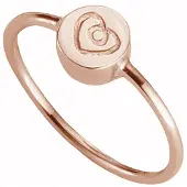 Cai Ring 925/- Sterling Silber rotvergoldet Herz