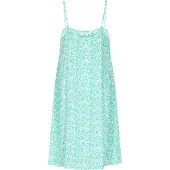 Mymo Kleid Frauen türkis weiß