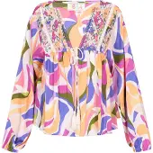 IZIA Bluse Frauen violett mehrfarbig