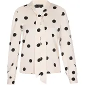 Faina Bluse Frauen weiß-schwarz