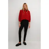 Kaffe Langarmshirt Reguläre Passform Picante red