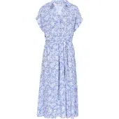 Usha Kleid Frauen blau weiß