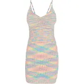 Mymo Kleid Frauen gelb mehrfarbig