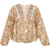 Usha Bluse Frauen creme mehrfarbig