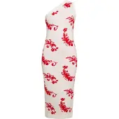 Mymo Kleid Frauen Wollweiss Rot