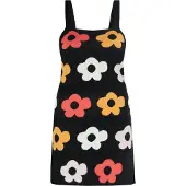 Mymo Kleid Frauen Schwarz Mehrfarbig