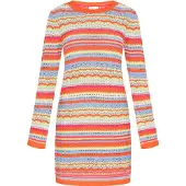 IZIA Kleid Frauen orange mehrfarbig