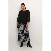 Kaffe Langarm-Bluse Regular fit Black