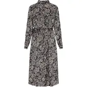 Usha Kleid Frauen schwarze Creme