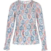 Usha Bluse Frauen blau mehrfarbig