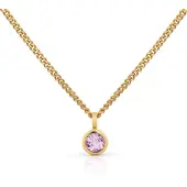 Orolino Halskette Gold 585 mit pinkem Amethyst 5mm