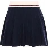 Dreimaster Rock Frauen Marineblau Offwhite Weinrot