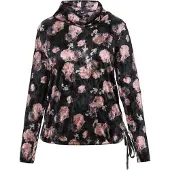 Usha Bluse Frauen schwarz mehrfarbig