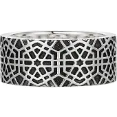 Cai Ring 925/- Sterling Silber oxidiert-poliert Mosaik