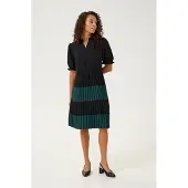 Culture Kleid Feminine black green