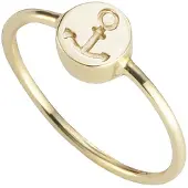 Cai Ring 925/- Sterling Silber vergoldet Anker