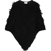 IZIA Poncho Frauen Schwarz