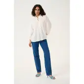Kaffe Langarm-Bluse Loose fit Chalk white
