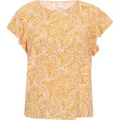 Usha Bluse Frauen gelb weiß
