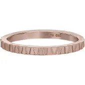 Cai Ring 925 Silber rosévergoldet Muster Stacking