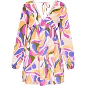 IZIA Kleid Frauen violett mehrfarbig