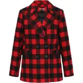 Mymo Blazer Frauen schwarz rot kariert