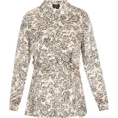 Usha Bluse Frauen creme schwarz